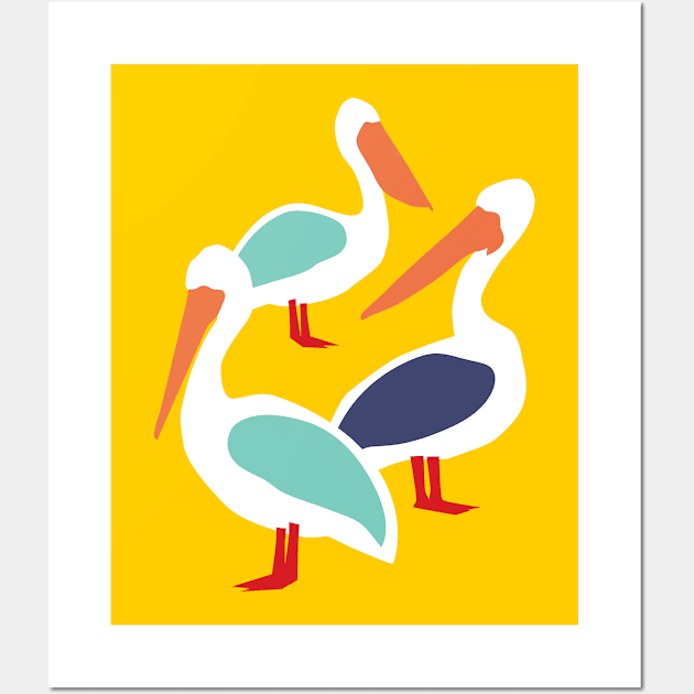 The Pelicans Wall Art by littleoddforest